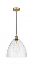  616-1P-BB-GBD-124 - Bristol - 1 Light - 12 inch - Brushed Brass - Cord hung - Mini Pendant