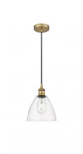  616-1P-BB-GBD-752 - Bristol - 1 Light - 8 inch - Brushed Brass - Cord hung - Mini Pendant