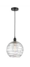 Innovations Lighting 616-1P-BK-G1213-10-LED - Athens Deco Swirl - 1 Light - 10 inch - Matte Black - Cord hung - Mini Pendant