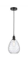  616-1P-BK-G372 - Waverly - 1 Light - 8 inch - Matte Black - Cord hung - Mini Pendant