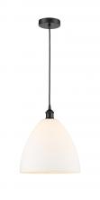 Innovations Lighting 616-1P-BK-GBD-121-LED - Bristol - 1 Light - 12 inch - Matte Black - Cord hung - Mini Pendant