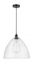  616-1P-BK-GBD-164 - Bristol - 1 Light - 16 inch - Matte Black - Cord hung - Pendant