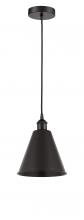  616-1P-BK-MBC-8-BK-LED - Berkshire - 1 Light - 8 inch - Matte Black - Cord hung - Mini Pendant