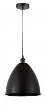  616-1P-BK-MBD-12-BK - Bristol - 1 Light - 12 inch - Matte Black - Cord hung - Mini Pendant