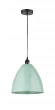  616-1P-BK-MBD-12-SF - Plymouth - 1 Light - 12 inch - Matte Black - Cord hung - Mini Pendant