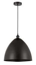  616-1P-BK-MBD-16-BK - Bristol - 1 Light - 16 inch - Matte Black - Cord hung - Mini Pendant