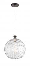 Innovations Lighting 616-1P-OB-G1215-12-LED - Athens Water Glass - 1 Light - 12 inch - Oil Rubbed Bronze - Cord hung - Mini Pendant