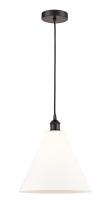 Innovations Lighting 616-1P-OB-GBC-121-LED - Berkshire - 1 Light - 12 inch - Oil Rubbed Bronze - Cord hung - Mini Pendant