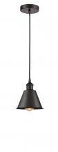 Innovations Lighting 616-1P-OB-M8-LED - Smithfield - 1 Light - 7 inch - Oil Rubbed Bronze - Cord hung - Mini Pendant