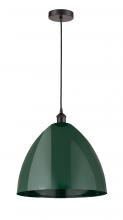  616-1P-OB-MBD-16-GR - Plymouth - 1 Light - 16 inch - Oil Rubbed Bronze - Cord hung - Mini Pendant