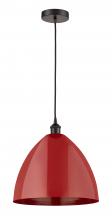  616-1P-OB-MBD-16-RD - Plymouth - 1 Light - 16 inch - Oil Rubbed Bronze - Cord hung - Mini Pendant