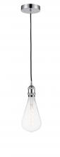  616-1P-PC-BB125LED - Edison - 1 Light - 6 inch - Polished Chrome - Cord hung - Mini Pendant