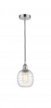  616-1P-PC-G1013-LED - Belfast - 1 Light - 6 inch - Polished Chrome - Cord hung - Mini Pendant