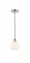  616-1P-PC-G121-6-LED - Athens - 1 Light - 6 inch - Polished Chrome - Cord hung - Mini Pendant