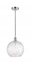  616-1P-PC-G1215-10-LED - Athens Water Glass - 1 Light - 10 inch - Polished Chrome - Cord hung - Mini Pendant