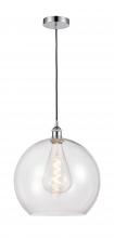  616-1P-PC-G122-14 - Athens - 1 Light - 14 inch - Polished Chrome - Cord hung - Pendant