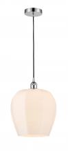  616-1P-PC-G461-12 - Norfolk - 1 Light - 12 inch - Polished Chrome - Cord hung - Mini Pendant