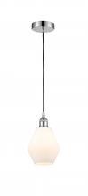  616-1P-PC-G651-6-LED - Cindyrella - 1 Light - 6 inch - Polished Chrome - Cord hung - Mini Pendant