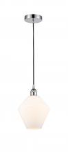  616-1P-PC-G651-8-LED - Cindyrella - 1 Light - 8 inch - Polished Chrome - Cord hung - Mini Pendant