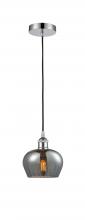  616-1P-PC-G93-LED - Fenton - 1 Light - 7 inch - Polished Chrome - Cord hung - Mini Pendant