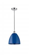  616-1P-PC-MBD-9-BL-LED - Plymouth - 1 Light - 9 inch - Polished Chrome - Cord hung - Mini Pendant