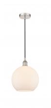  616-1P-PN-G121-10-LED - Athens - 1 Light - 10 inch - Polished Nickel - Cord hung - Mini Pendant