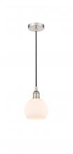  616-1P-PN-G121-6 - Athens - 1 Light - 6 inch - Polished Nickel - Cord hung - Mini Pendant