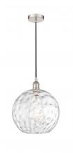  616-1P-PN-G1215-12 - Athens Water Glass - 1 Light - 12 inch - Polished Nickel - Cord hung - Mini Pendant