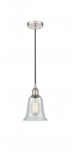  616-1P-PN-G2812 - Hanover - 1 Light - 6 inch - Polished Nickel - Cord hung - Mini Pendant