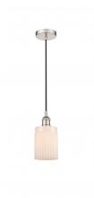  616-1P-PN-G341-LED - Hadley - 1 Light - 5 inch - Polished Nickel - Cord hung - Mini Pendant