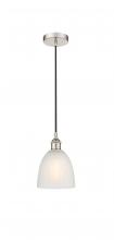  616-1P-PN-G381 - Castile - 1 Light - 6 inch - Polished Nickel - Cord hung - Mini Pendant