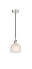  616-1P-PN-G411 - Dayton - 1 Light - 6 inch - Polished Nickel - Cord hung - Mini Pendant