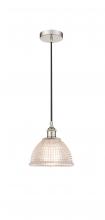  616-1P-PN-G422-LED - Arietta - 1 Light - 8 inch - Polished Nickel - Cord hung - Mini Pendant