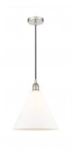  616-1P-PN-GBC-121-LED - Berkshire - 1 Light - 12 inch - Polished Nickel - Cord hung - Mini Pendant