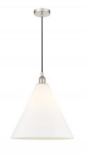  616-1P-PN-GBC-161 - Berkshire - 1 Light - 16 inch - Polished Nickel - Cord hung - Pendant