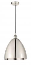  616-1P-PN-MBD-12-PN-LED - Bristol - 1 Light - 12 inch - Polished Nickel - Cord hung - Mini Pendant