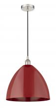  616-1P-PN-MBD-16-RD - Plymouth - 1 Light - 16 inch - Polished Nickel - Cord hung - Mini Pendant