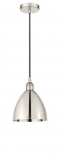  616-1P-PN-MBD-75-PN-LED - Bristol - 1 Light - 8 inch - Polished Nickel - Cord hung - Mini Pendant