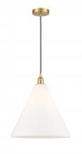  616-1P-SG-GBC-161 - Berkshire - 1 Light - 16 inch - Satin Gold - Mini Pendant