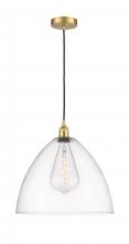  616-1P-SG-GBD-162 - Bristol - 1 Light - 16 inch - Satin Gold - Cord hung - Pendant