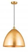  616-1P-SG-MBD-16-SG - Bristol - 1 Light - 16 inch - Satin Gold - Cord hung - Mini Pendant