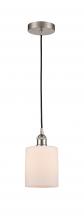  616-1P-SN-G111 - Cobbleskill - 1 Light - 5 inch - Brushed Satin Nickel - Cord hung - Mini Pendant