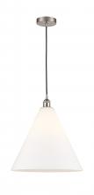  616-1P-SN-GBC-161 - Berkshire - 1 Light - 16 inch - Brushed Satin Nickel - Cord hung - Pendant