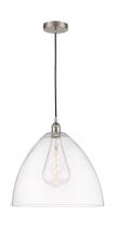  616-1P-SN-GBD-162 - Bristol - 1 Light - 16 inch - Brushed Satin Nickel - Cord hung - Pendant