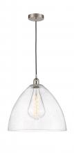  616-1P-SN-GBD-164 - Bristol - 1 Light - 16 inch - Brushed Satin Nickel - Cord hung - Pendant