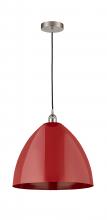  616-1P-SN-MBD-16-RD - Plymouth - 1 Light - 16 inch - Brushed Satin Nickel - Cord hung - Mini Pendant