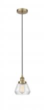  616-1PH-AB-G172 - Fulton - 1 Light - 7 inch - Antique Brass - Cord hung - Mini Pendant