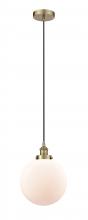  616-1PH-AB-G201-10 - Beacon - 1 Light - 10 inch - Antique Brass - Cord hung - Mini Pendant