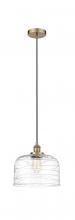  616-1PH-AB-G713-L - Bell - 1 Light - 12 inch - Antique Brass - Cord hung - Mini Pendant