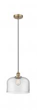  616-1PH-AB-G72-L - Bell - 1 Light - 12 inch - Antique Brass - Cord hung - Mini Pendant